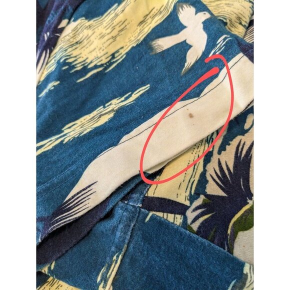 Tommy Bahama Hawaiian Maxi Dress Womens Medium Cotton Tropical Birds Palm Trees - Picture 7 of 7